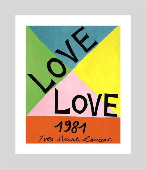 Yves Saint Laurent Love 1981 Art Print 